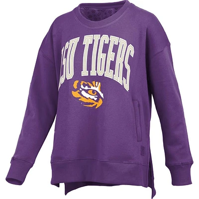 LSU Pressbox Women's Venice Hi-Lo Fleece Crew