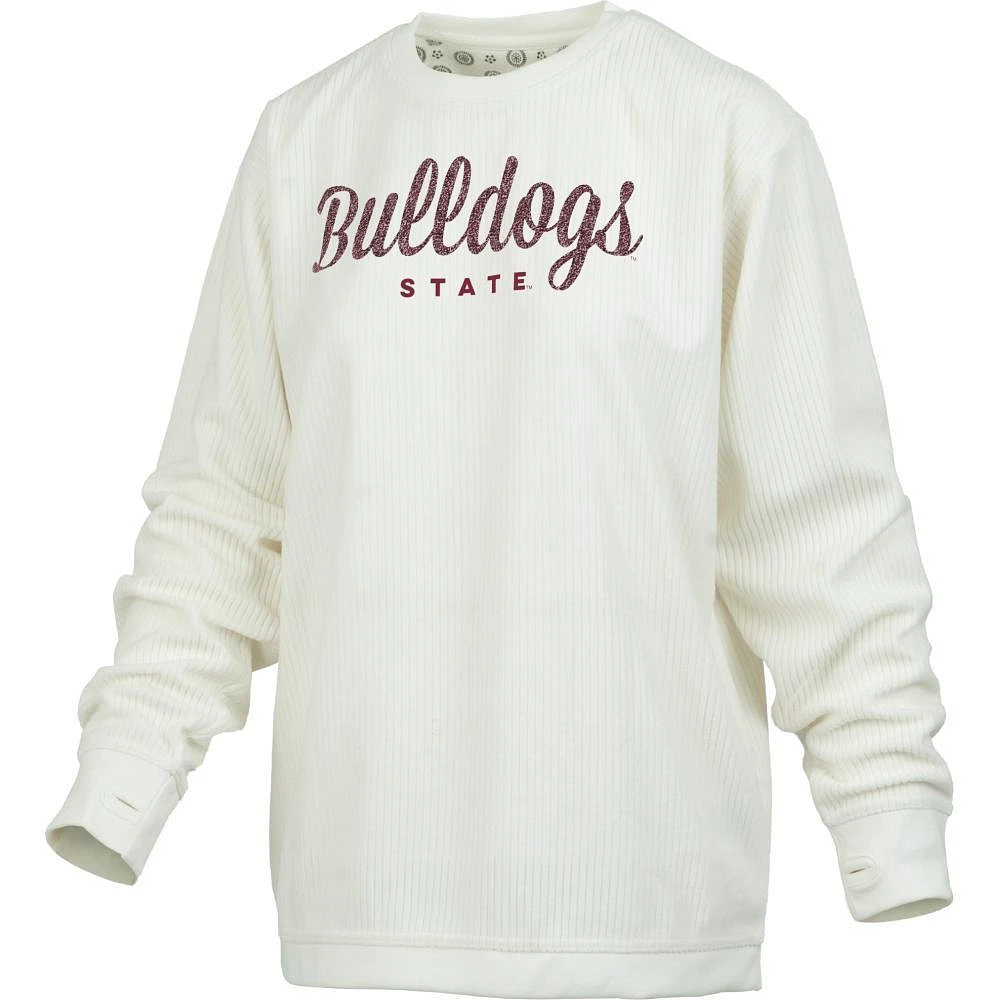 Mississippi State Pressbox Women's Zoe Plush Rib Crew