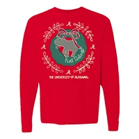 Alabama Holiday Wreath Long Sleeve Tee