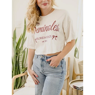 Florida State LivyLu Established Bow Cropped Tee