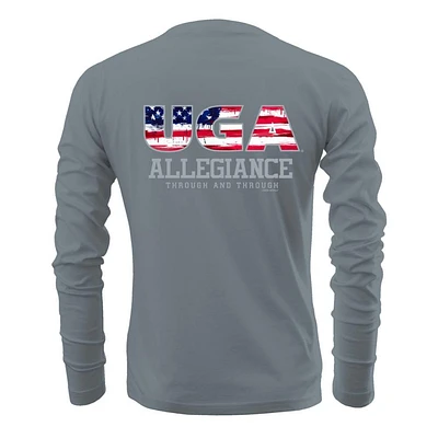 Georgia Patriotic Logo Comfort Colors Long Sleeve Tee