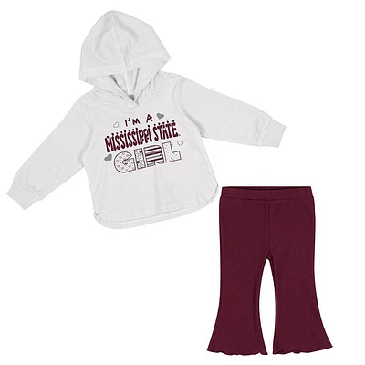 Mississippi State Colosseum Infant I'm a Girl Top and Pant Set