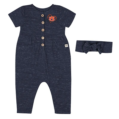 Auburn Colosseum Infant Fleet Romper and Headband