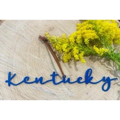 Kentucky Handcrafted Script Ornament