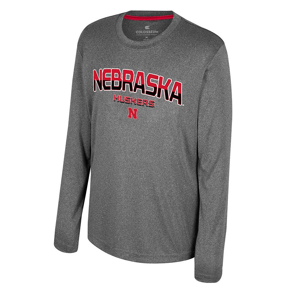 Nebraska Colosseum YOUTH The Comp Poly Long Sleeve Tee