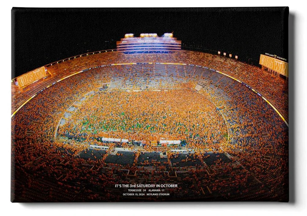 Tennessee vs. Alabama 2024 3rd Saturday in October College Wall Art Canvas - 24x16