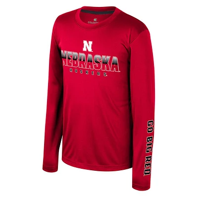 Nebraska Colosseum YOUTH Armada Poly Long Sleeve Tee