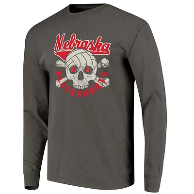 Nebraska Blackshorts Volleyball Comfort Colors LS Tee