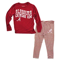 Alabama Wes And Willy Infant Top With Stripe Capri Pants Set