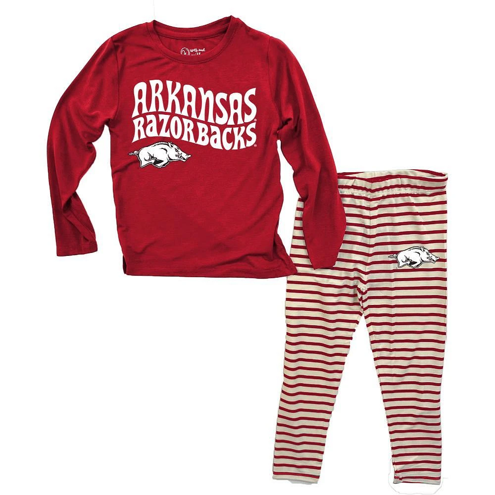 Arkansas Wes And Willy Infant Top With Stripe Capri Pants Set