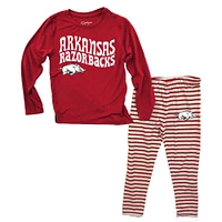 Arkansas Wes And Willy Infant Top With Stripe Capri Pants Set