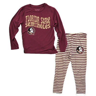 Florida State Wes And Willy Infant Top With Stripe Capri Pants Set