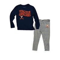 Virginia Wes And Willy Infant Top With Stripe Capri Pants Set