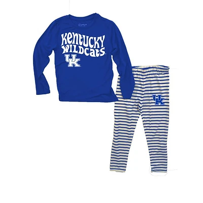 Kentucky Wes And Willy Toddler Top With Stripe Capri Pants Set