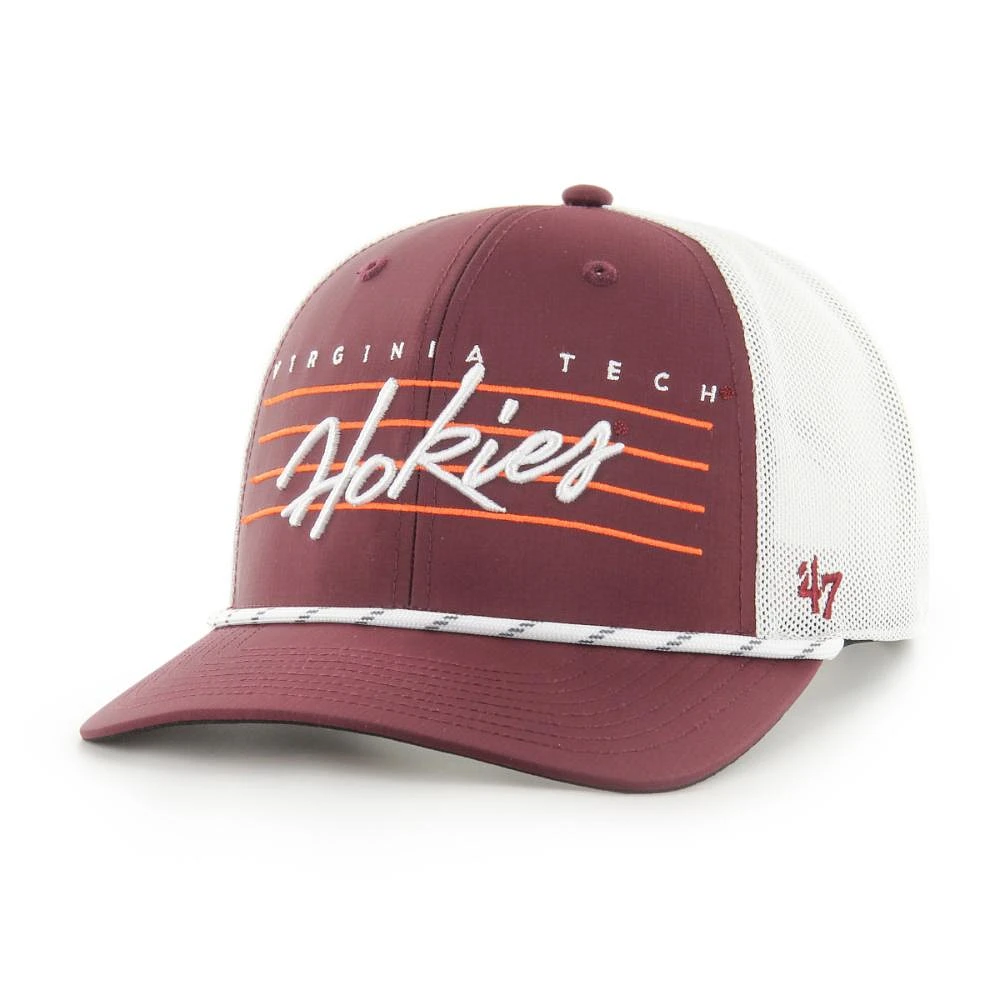 Virginia Tech 47 Brand Downburst Rope Trucker Snapback Cap