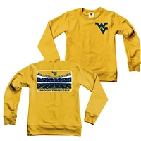 West Virginia Wes And Willy Kids Tri-Blend French Terry Crew