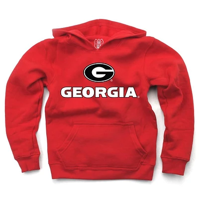 Georgia Wes And Willy Kids Logo Wordmark Hoodie