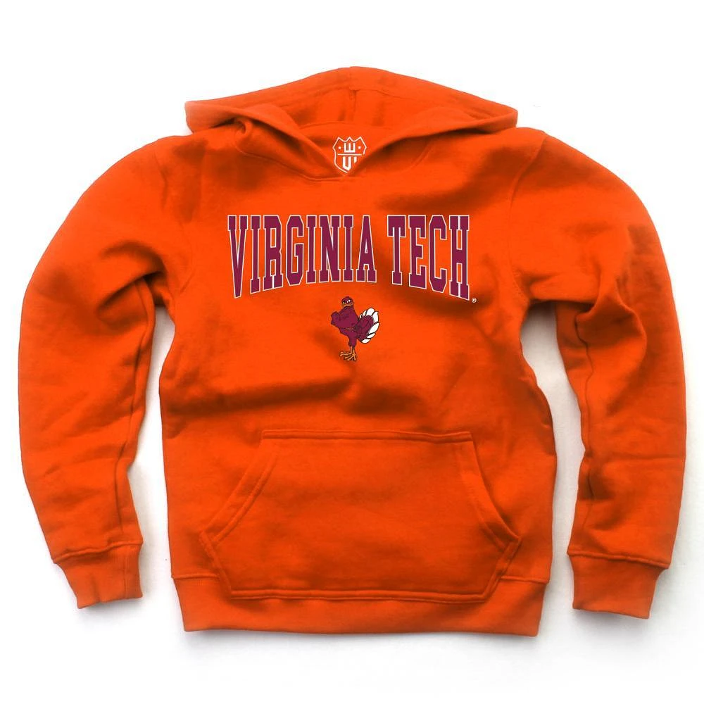 Virginia Tech Wes And Willy Kids Arch Over Mascot Hoodie