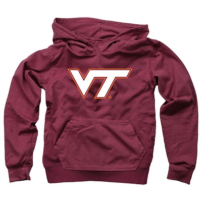 Virginia Tech Wes And Willy Kids Primary Logo Hoodie