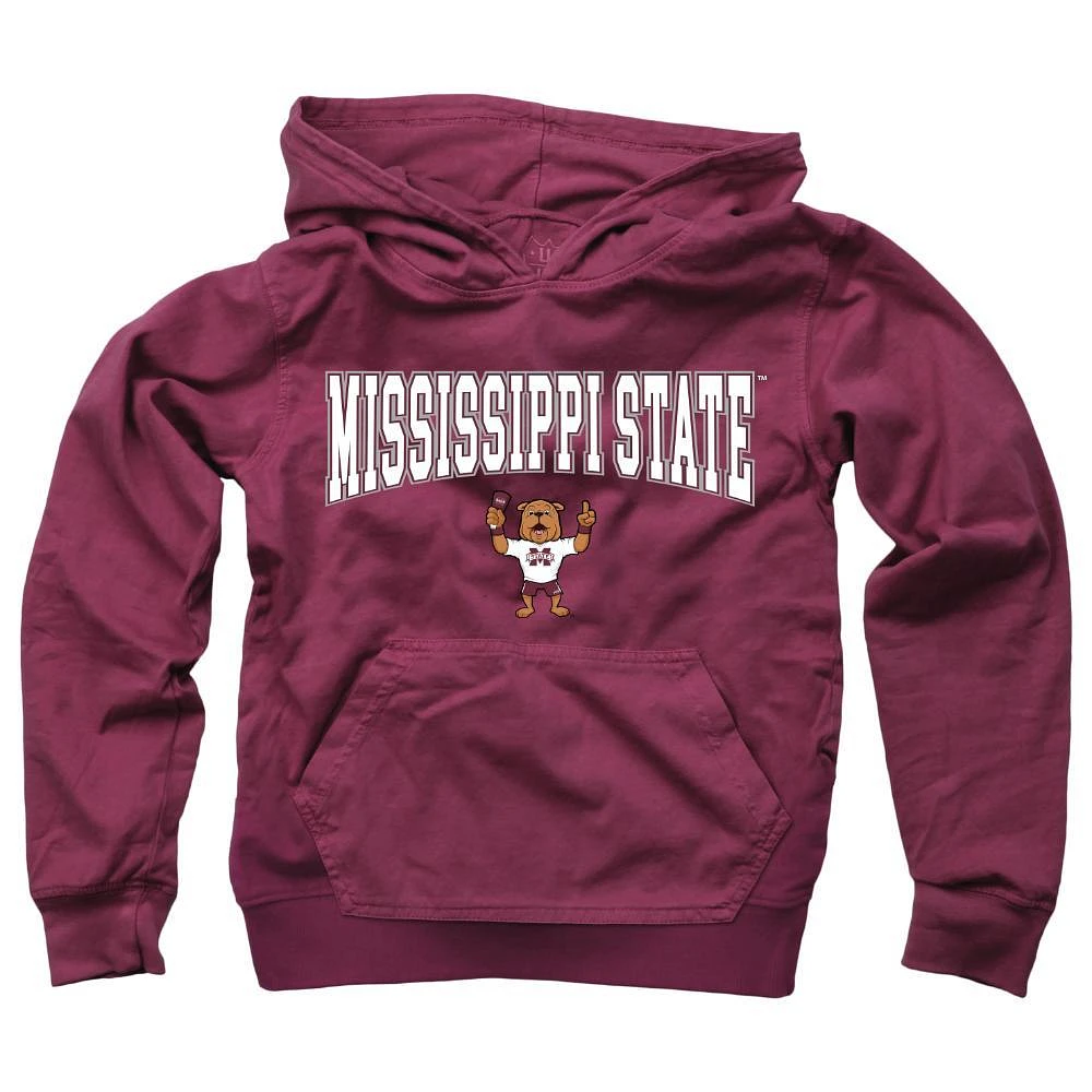 Mississippi State Wes And Willy Kids Arch Over Mascot Hoodie