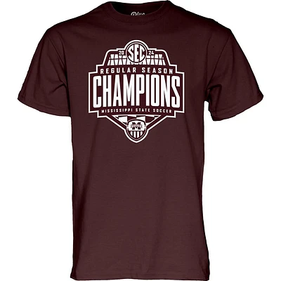 Mississippi State 2024 Women's Soccer SEC Regular Season Champions Shield Logo Tee