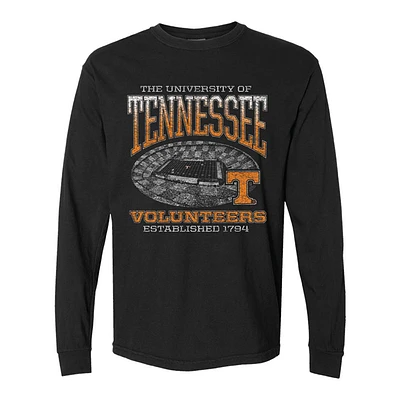 Tennessee Arch Over Stadium Comfort Colors Long Sleeve Tee