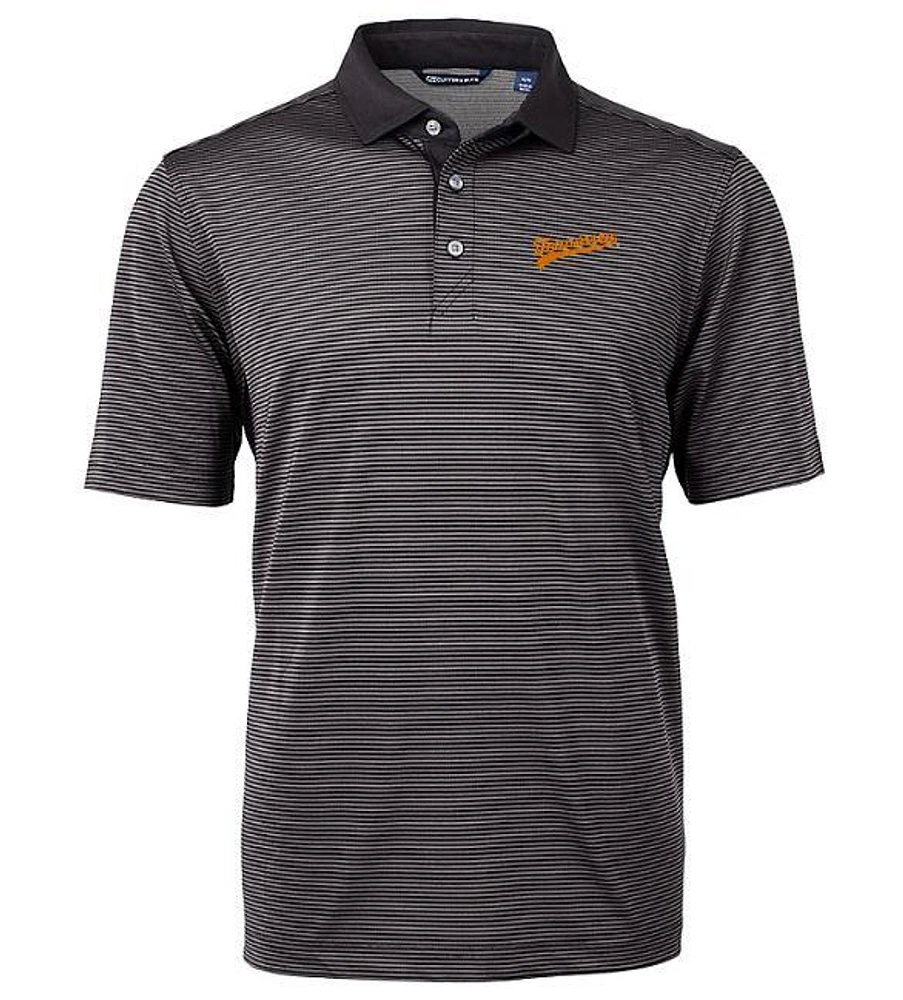 Tennessee Script Cutter & Buck Virtue Eco Micro Stripe Polo