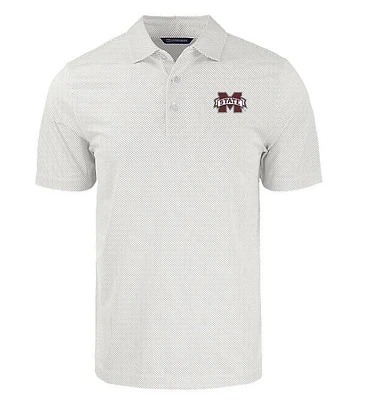 Mississippi State Cutter & Buck Big Tall Pike Symmetry Print Polo