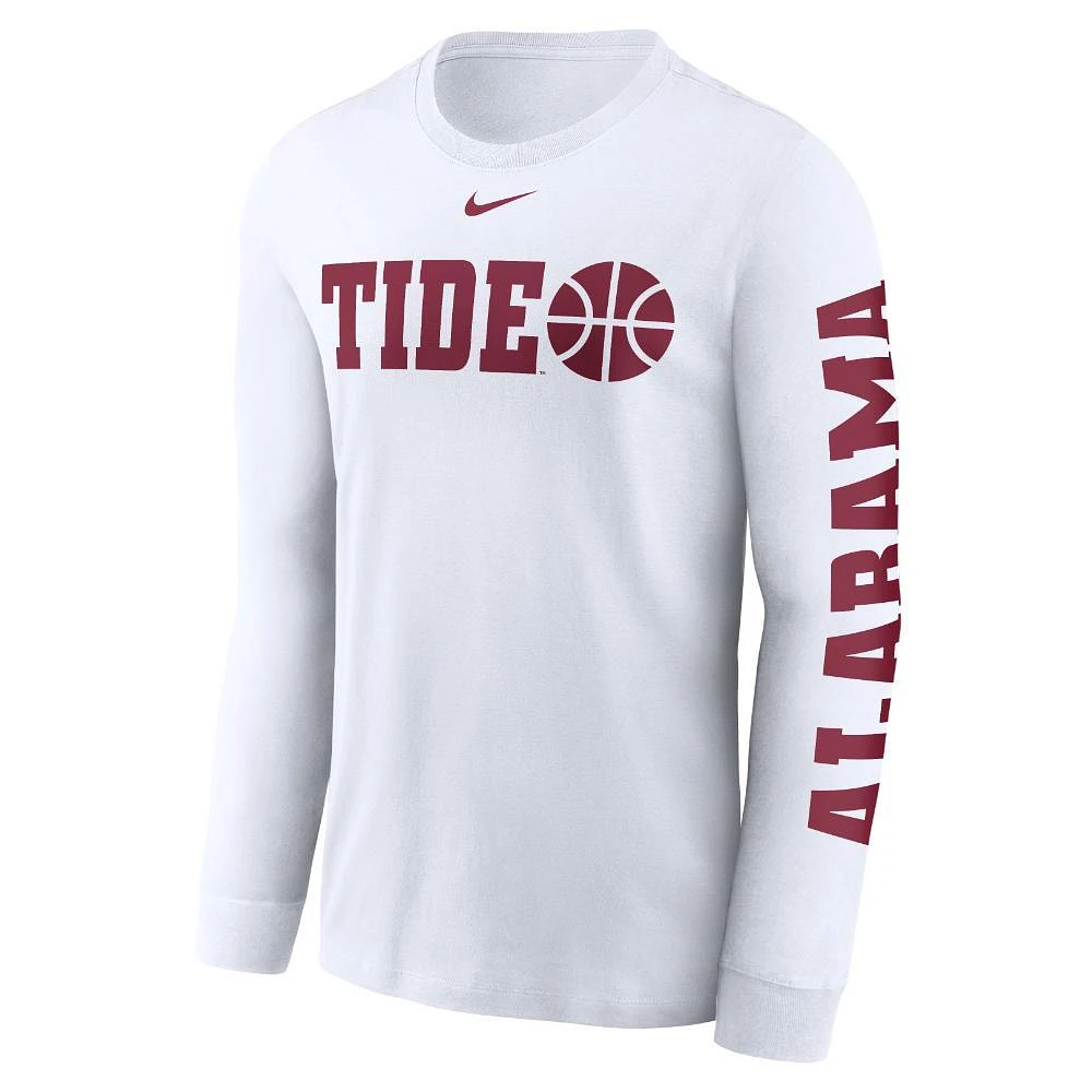 Alabama Nike Cotton Basketball Icon Long Sleeve Tee