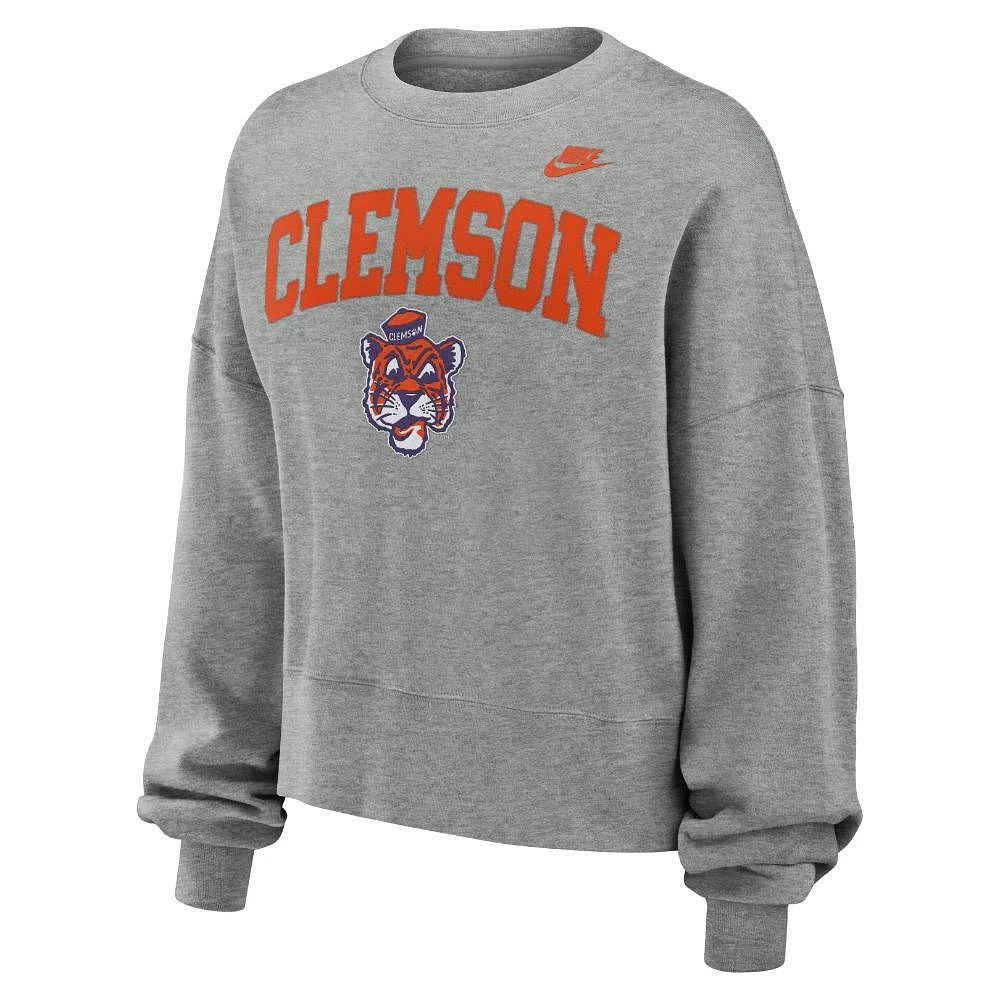 Clemson Nike Women's Retro Fleece Crew