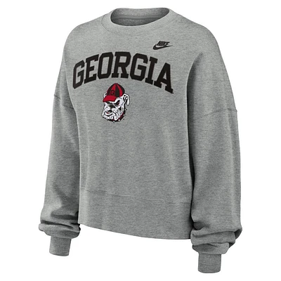 Georgia Nike Women's Retro Fleece Crew