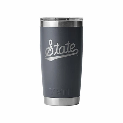 Mississippi State Script oz Charcoal Yeti Rambler