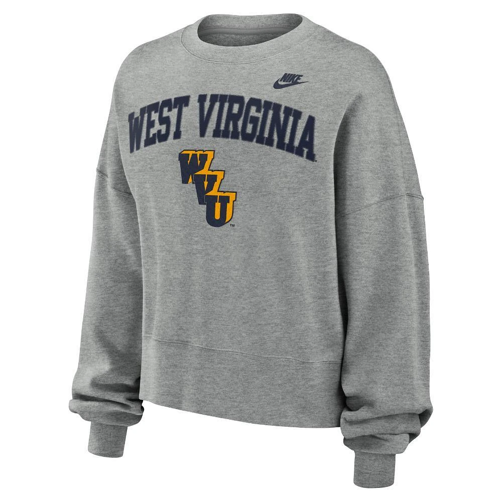 West Virginia Nike Women's Retro Fleece Crew