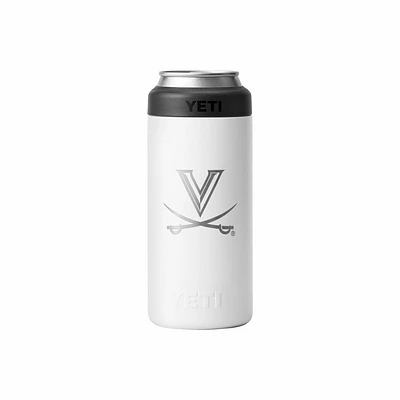 Virginia Yeti White Primary Logo Slim Colster