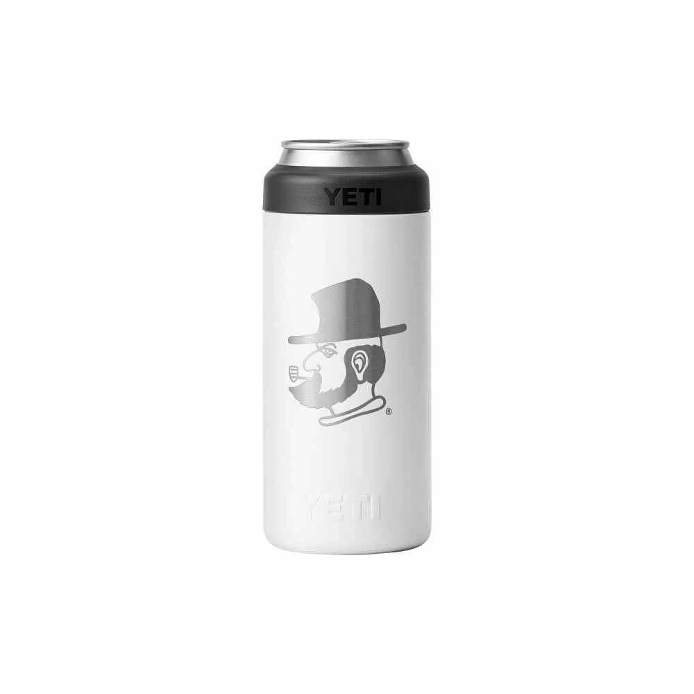 App State Yeti White Primary Logo Slim Colster