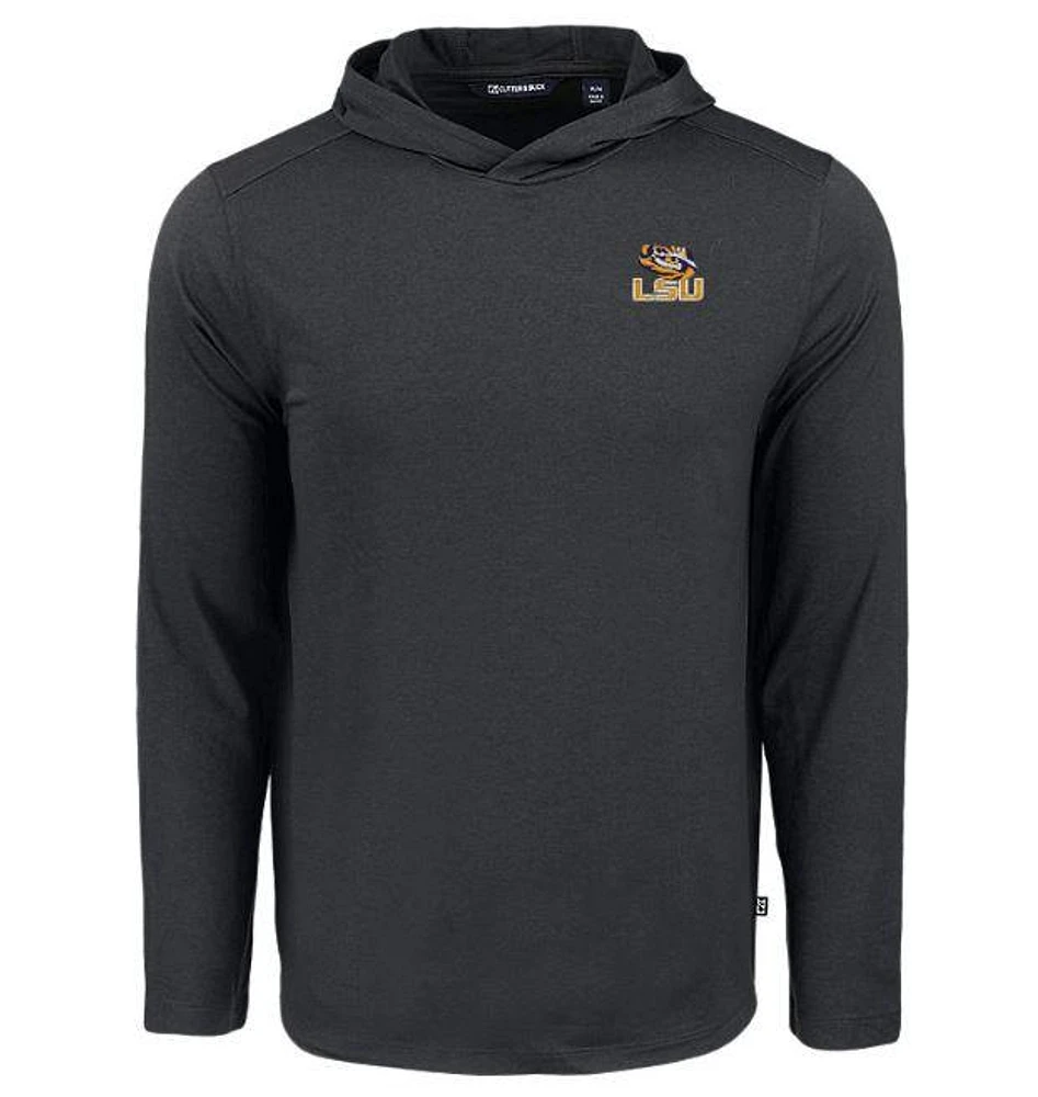 LSU Cutter & Buck Coastline Tiger Eye Epic Comfort Hooded Shirt