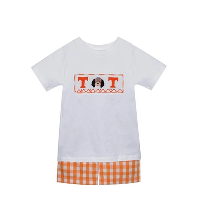 Tennessee Toddler Mascot Smocked Short Set