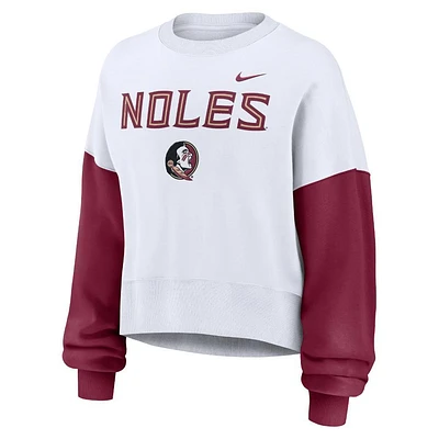 Florida State Nike Women's Colorblock Fleece Crew