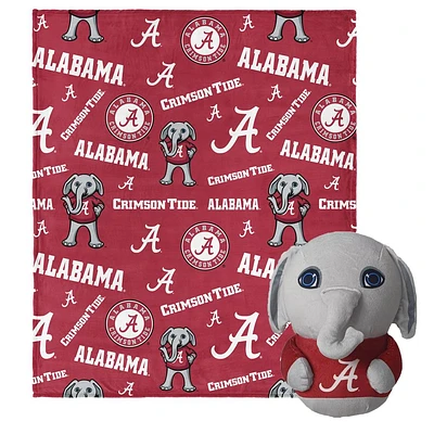 Alabama Crimson Tide Mascot Hugger & Silk Throw Set