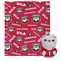 Georgia Bulldogs Mascot Hugger & Silk Throw Set