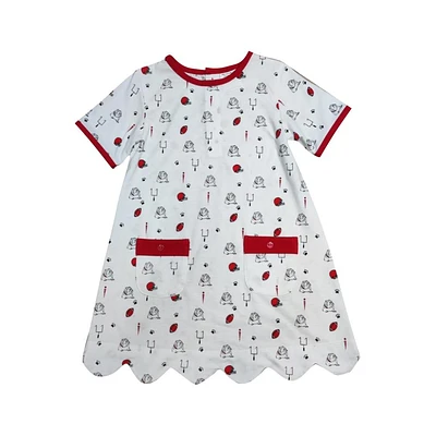 Ishtex Toddler Bulldog A-Line Dress