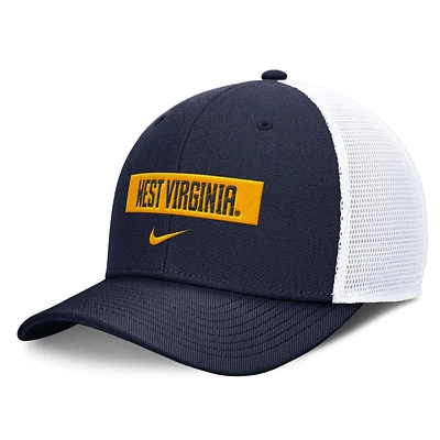 West Virginia Nike Momentum Stripe Structured Trucker Cap