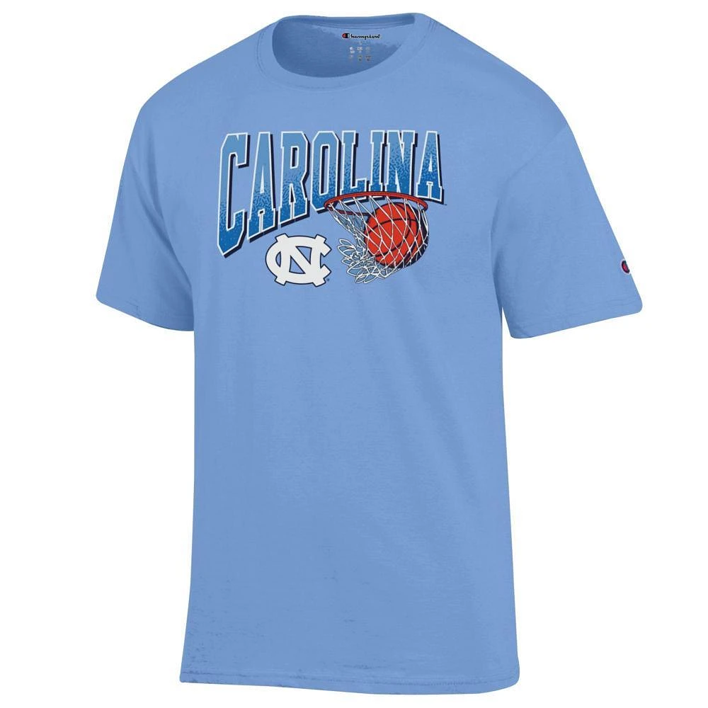 UNC Champion Wordmark Basketball Net Logo Tee