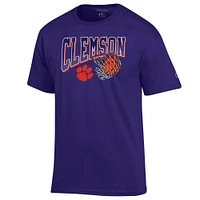 Clemson Champion Wordmark Basketball Net Logo Tee