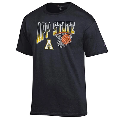 App State Champion Wordmark Basketball Net Logo Tee