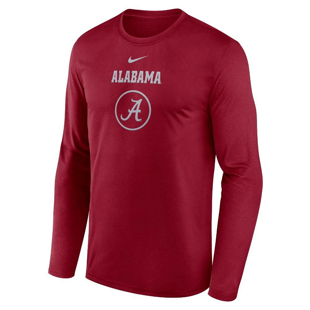 Alabama Nike Courtside Dri-Fit Practice Long Sleeve Tee