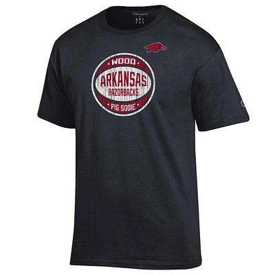 Arkansas Champion Logo Distressed Basketball Tee