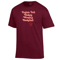 Virginia Tech Champion Stacked Women's Basketball Tee