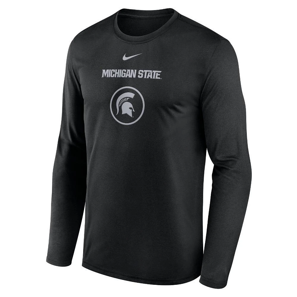 Michigan State Nike Courtside Dri-Fit Practice Long Sleeve Tee