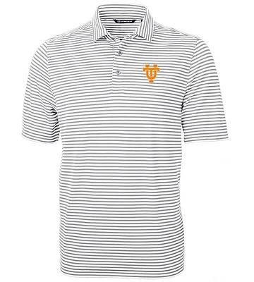 Tennessee Cutter & Buck Big Tall UT Interlock Eco Pique Stripe Polo